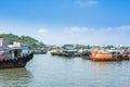 Fishing boats parking at Yangjiang port, China