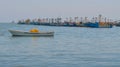 Fishing boats in the harbour of Paracas. Ica, Peru Royalty Free Stock Photo