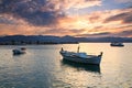 Fishing boats, Peloponnese, Greece. Royalty Free Stock Photo