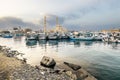 Fishing boats at the port of Hurghada, Hurghada Marina at sunset