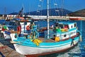 Fishing boats in port of kefalonia Royalty Free Stock Photo