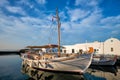 Fishing boats in port of Naousa. Paros lsland, Greece Royalty Free Stock Photo