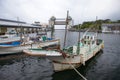 Moored boats at the Port of Numazu