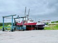 Fishing boats in Port Saunders Royalty Free Stock Photo