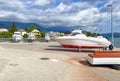 Fishing boats at the port of Tivat, Montenegro