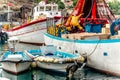 Fishing boats in Port Vendres, Southern France Royalty Free Stock Photo