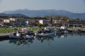 Fishing Boats at the Port of village of Keramoti, East Macedonia and Thrace, Greece Royalty Free Stock Photo