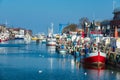 Fishing boats in the port of Warnemuende, Germany