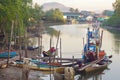 Fishing boats in Ranong Pier, Thailand Royalty Free Stock Photo
