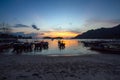 Fishing boats resting on a beach Royalty Free Stock Photo