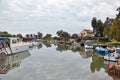 Fishing Boats on a River in Cyprus Royalty Free Stock Photo