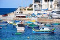 Fishing boats in San Pawl harbour, Malta. Royalty Free Stock Photo