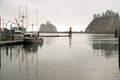 Fishing Boats Sea Bluffs Pacific Ocean Marina Royalty Free Stock Photo