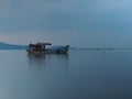 fishing boats  ,sea and sky Royalty Free Stock Photo