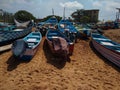 Fishing boats on the seashore, Valiyathura Thiruvananthapuram Kerala