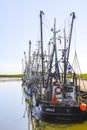 Fishing boats and ships at the pier in Germany Royalty Free Stock Photo