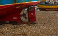 Fishing boats on the shore, stony beach, fishing industry,