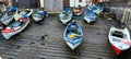 Fishing boats on the slip way at sheringham boat house Royalty Free Stock Photo