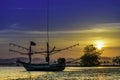 The Fishing boats at Sunset Royalty Free Stock Photo