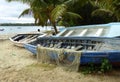 Fishing boats on beach