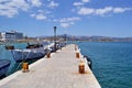 Fishing boats in Tolo, a small seaside village in Greece on the Peloponnese peninsula