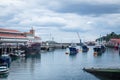 Fishing boats in town of Bermeo located at basque country; Spain Royalty Free Stock Photo