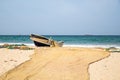 Fishing boats at Trincomalee Beach, Sri Lanka Royalty Free Stock Photo