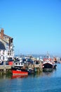 Fishing boats in Weymouth harbour. Royalty Free Stock Photo