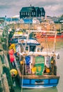 Fishing boats in Whitstable harbour, Kent, UK Royalty Free Stock Photo