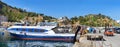 Fishing boats and yachts in port Blanes. Spain Royalty Free Stock Photo