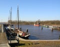 Fishing boats in Zoutkamp Royalty Free Stock Photo