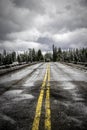 Fishing Bridge in Winter Royalty Free Stock Photo