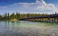 Fishing Bridge in Yellowstone National Park, Wyoming, USA Royalty Free Stock Photo