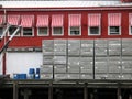 Fishing building with crates