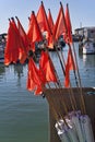 Fishing Buoys with Flag Royalty Free Stock Photo