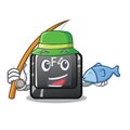 Fishing button f4 in the shape cartoon