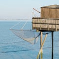 Fishing cabin and carrelet net