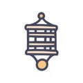 fishing cage feeder color vector doodle simple icon set Royalty Free Stock Photo
