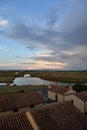 Fish pond and traditional fishing industry in Sardinia Royalty Free Stock Photo