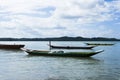 Fishing canoes anchored in the river in Caboto in the city of Candeias (BA