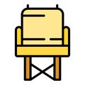 Fishing chair icon vector flat