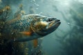 Fishing. Close-up shut of a fish hook under water Royalty Free Stock Photo