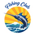 Fishing Club Colorful emblem Royalty Free Stock Photo