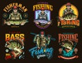 Fishing colorful designs