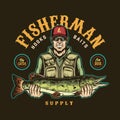 Fishing colorful logotype