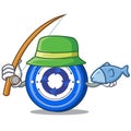 Fishing Cryptonex coin mascot cartoon