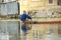 Fishing in dal lake.