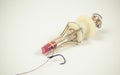 Fishing device for putting on the bait. New in the method feeder. Royalty Free Stock Photo
