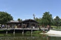 Fishing Dock at Deanna Rose Children`s Farmstead, Overland Park, Kansas Royalty Free Stock Photo