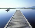 Fishing dock, Klamath Lake, OR Royalty Free Stock Photo